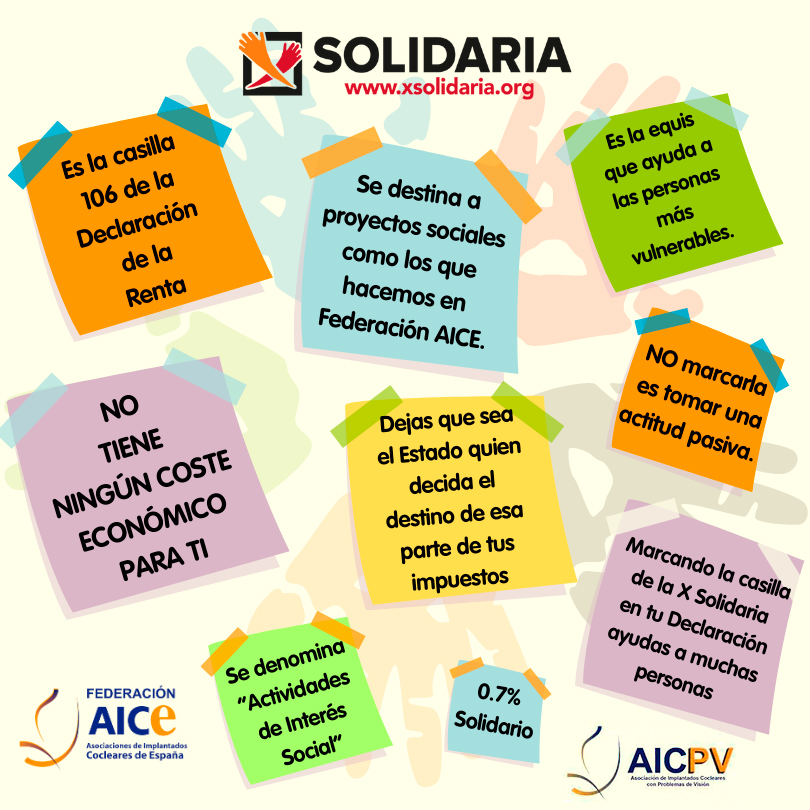 Marcar la "X Solidaria" en la renta es hacer que las cosas buenas pasen